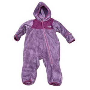 The North Face Infant Fleece Hooded Bunting Suit 3-6M Purple